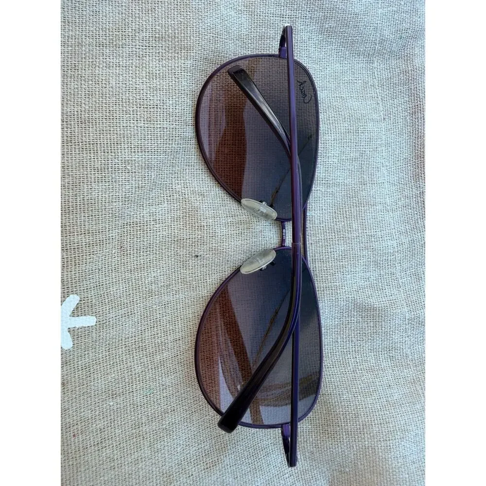 Coach HC7017 Juliana Aviator Sunglasses – Purple Frame – Gray/Tinted Lenses